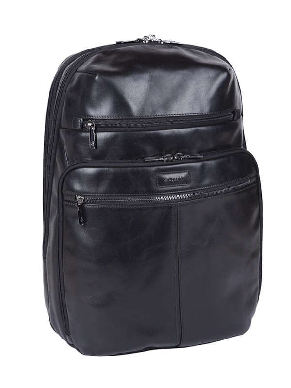 Cellini Infiniti Multipocket Leather Backpack Black