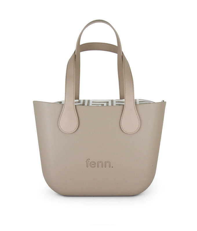 Fenn Petite  Stone  Pattern Inner  Silver Zip  Light Stone Flat Handle