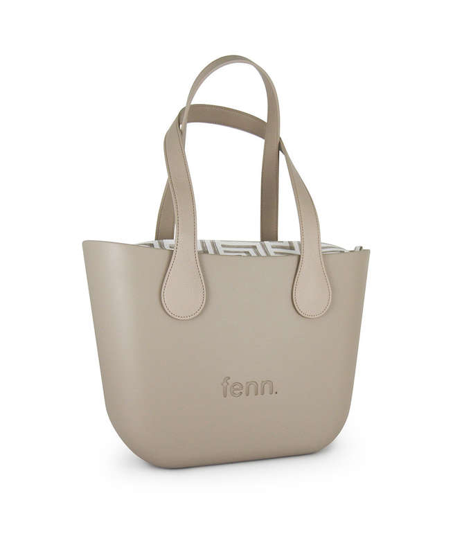 Fenn Petite  Stone  Pattern Inner  Silver Zip  Light Stone Flat Handle