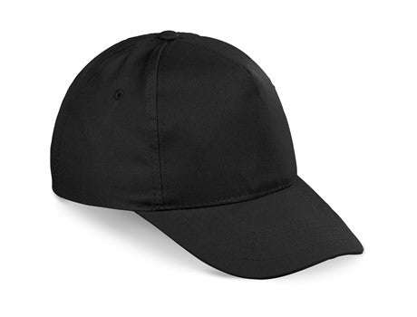 5 Panel Structured Peak Cap Black