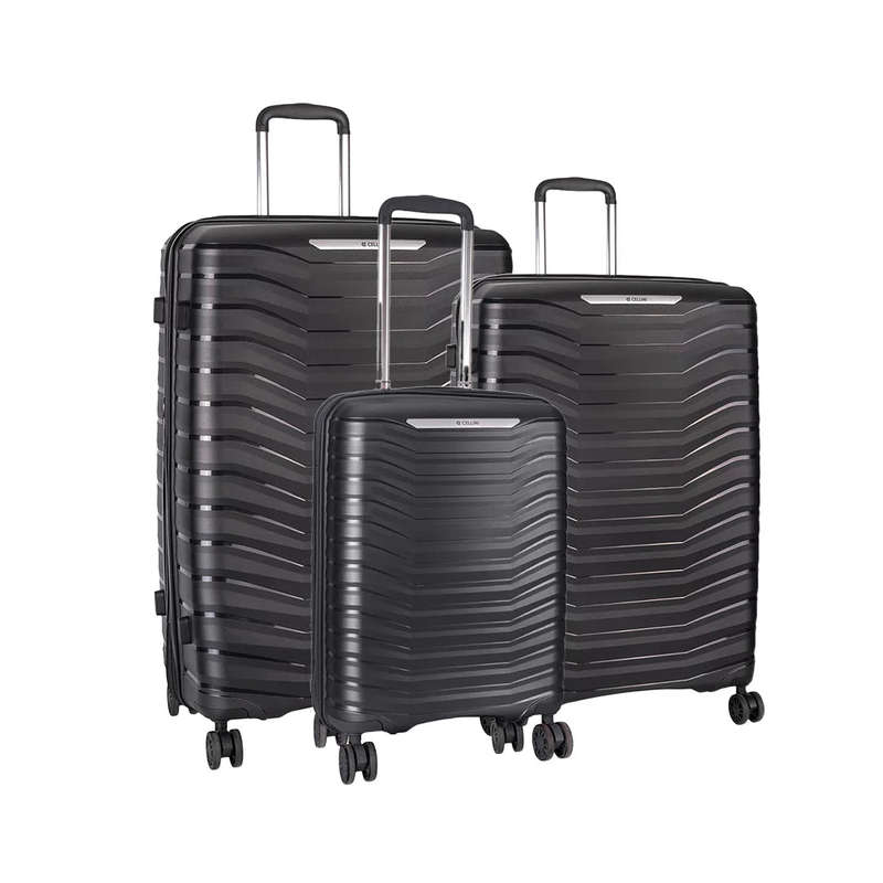 Cellini Aerotech 3 Piece Travel Sets Metallic Black