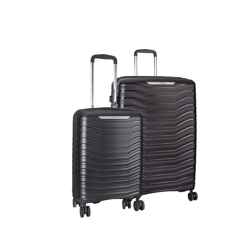 Cellini Aerotech 2 Piece Medium Travel Sets Metallic Black