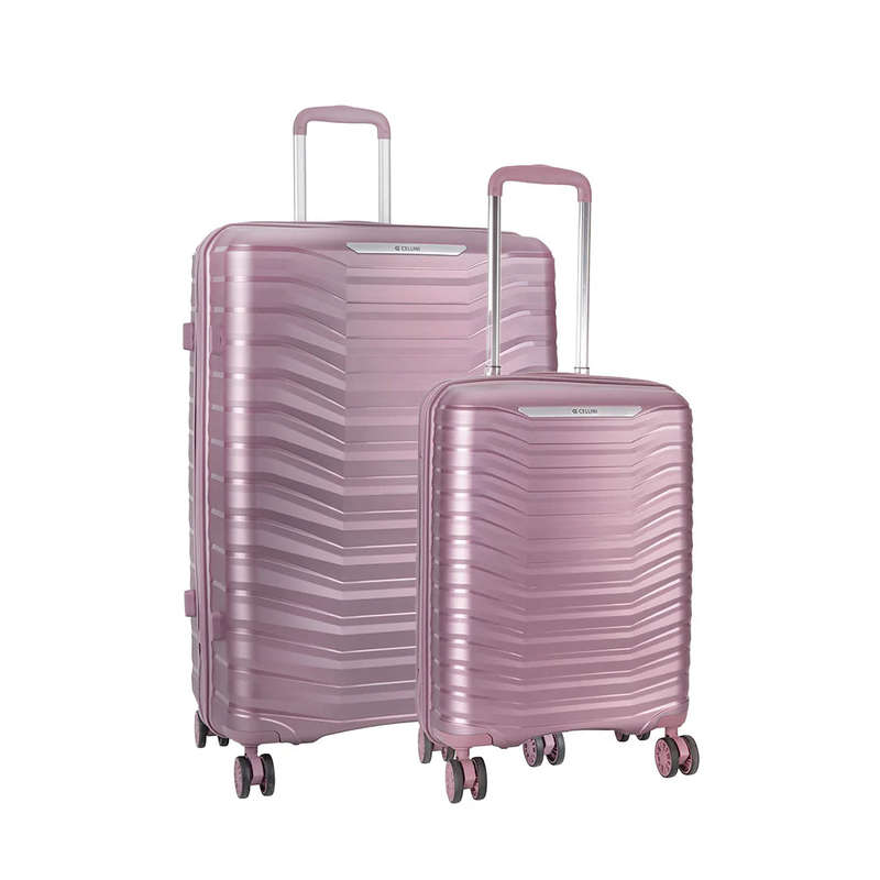 Cellini  Aerotech 2 Piece Large Travel Sets Metallic Pink