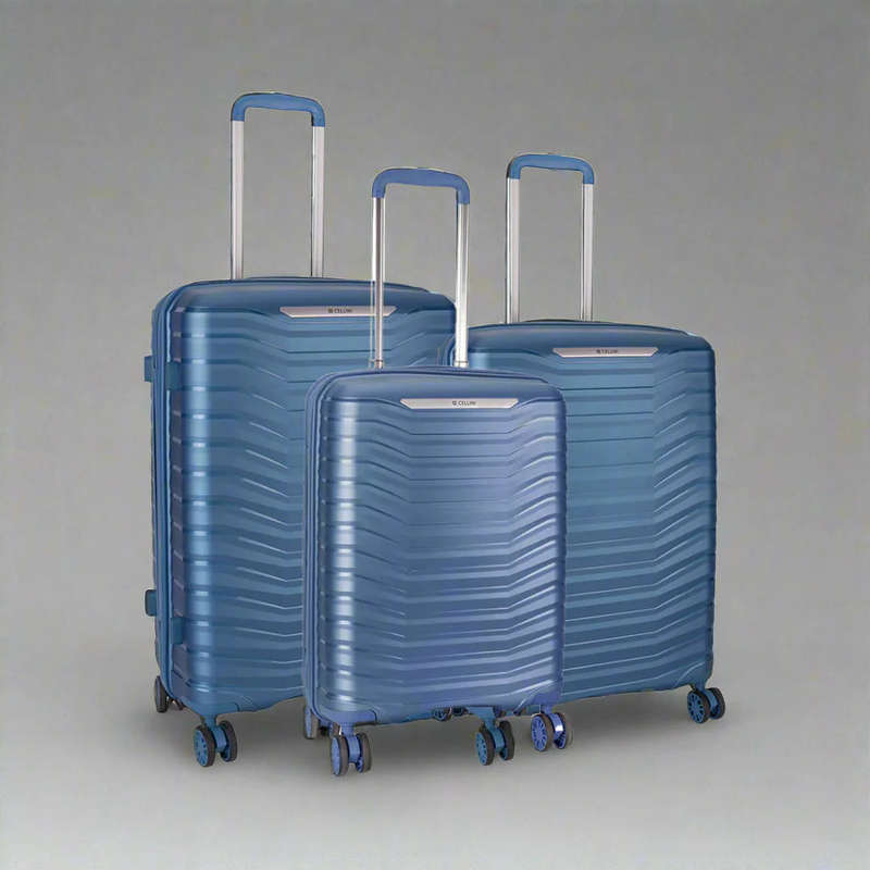 Cellini Aerotech 3 Piece Travel Sets Metallic Blue