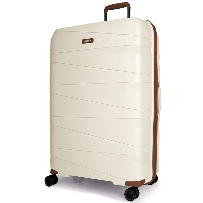 BG Berlin TED Collection Large Beige with Brown Trim