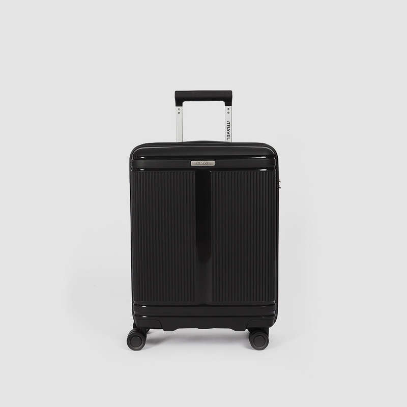 iTravel 3-Piece Malaga Trolley Luggage Set with TSA Locks Black