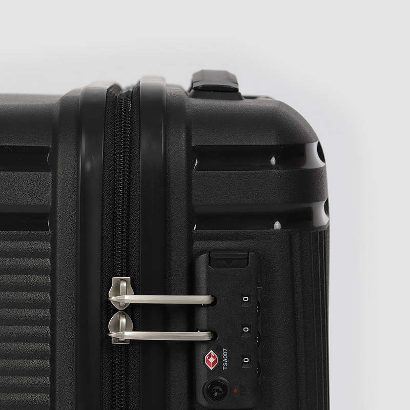 iTravel 3-Piece Malaga Trolley Luggage Set with TSA Locks Black