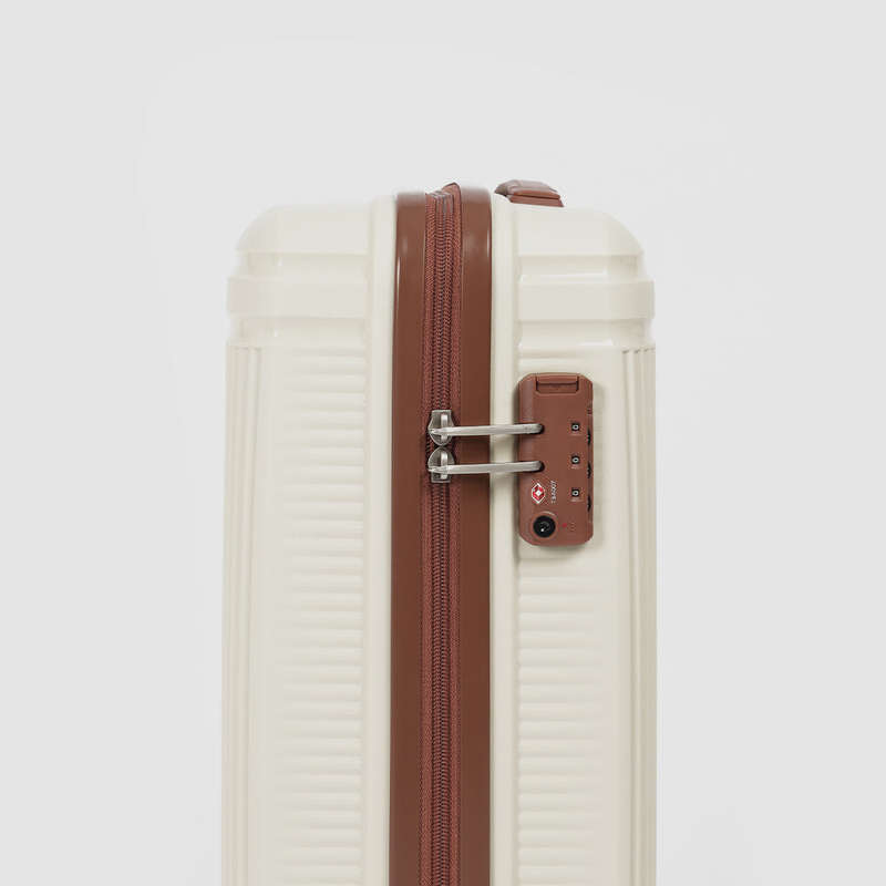 iTravel 3-Piece Malaga Trolley Luggage Set with TSA Locks Ivory