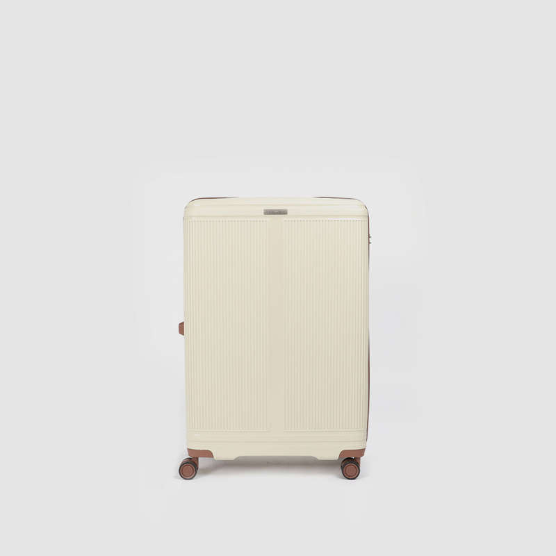 iTravel 3-Piece Malaga Trolley Luggage Set with TSA Locks Ivory