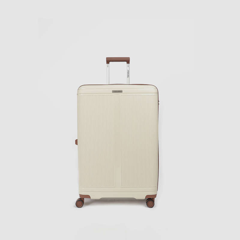 iTravel 3-Piece Malaga Trolley Luggage Set with TSA Locks Ivory