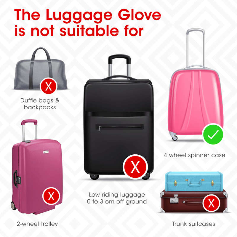 Luggage Glove Diamond Mesh Medium Blue