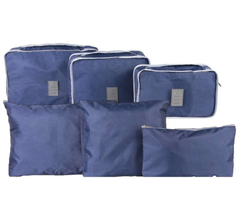Pierre Cardin Travel Organizer 6 Piece Navy/Grey Set
