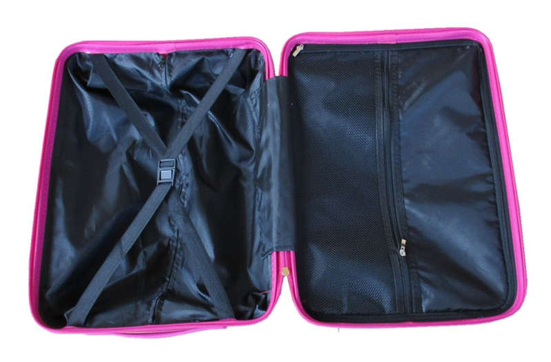 Unbreakable Travel Luggage 3 Piece Suitcases Spinner - Hot Pink