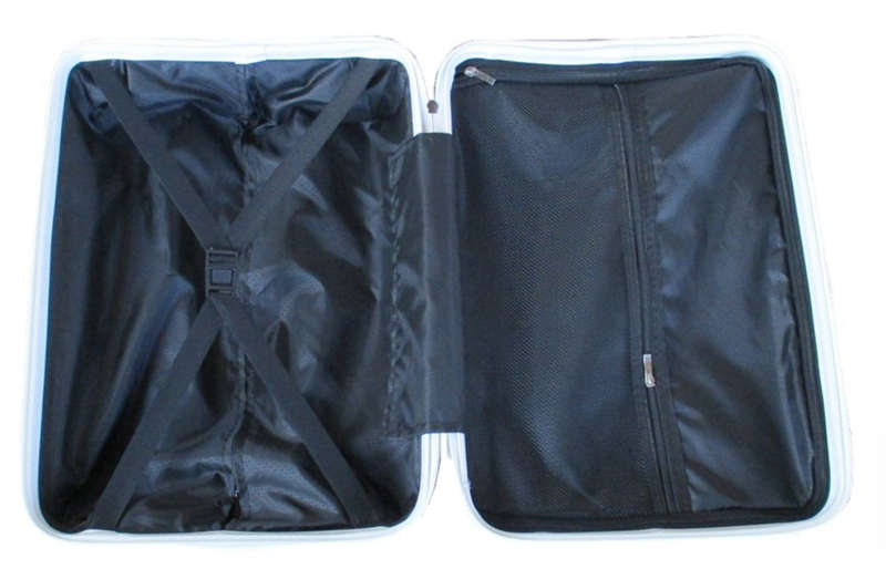 Unbreakable Travel Luggage 3 Piece Suitcases Spinner - White