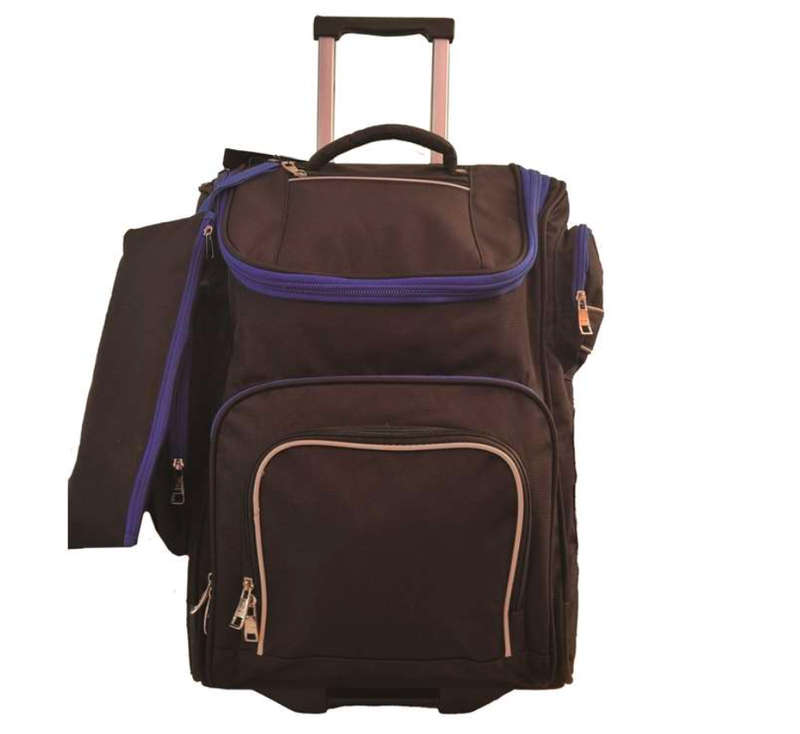 Longboard Cruiser School Trolley Backpack Black + Free Pencil Case