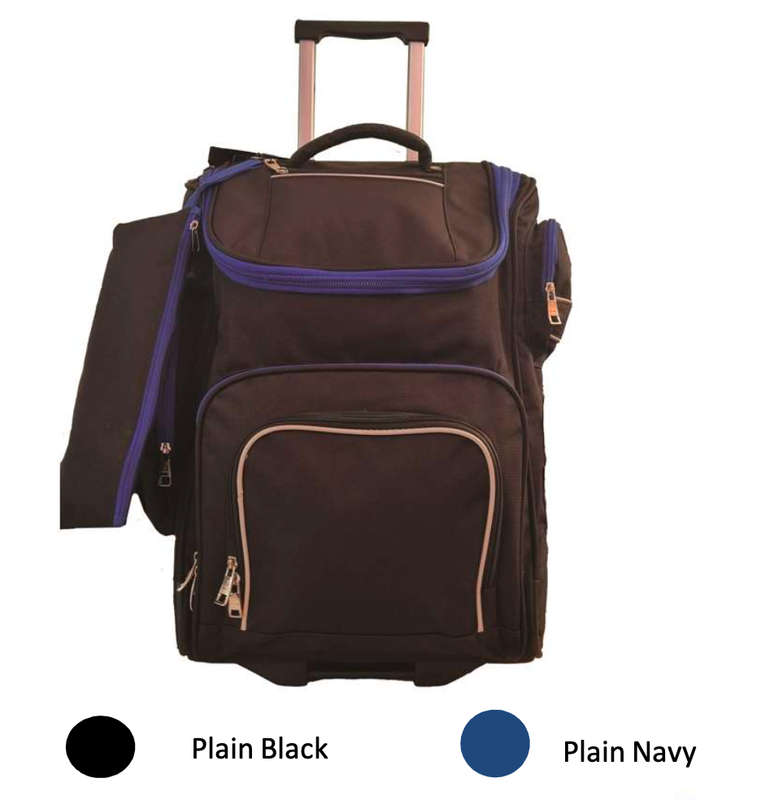 Longboard Cruiser School Trolley Backpack Navy + Free Pencil Case