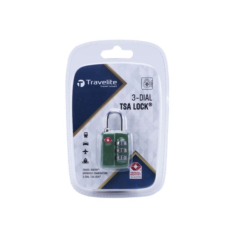 Travelite  3 Dial Combination TSA Lock Green