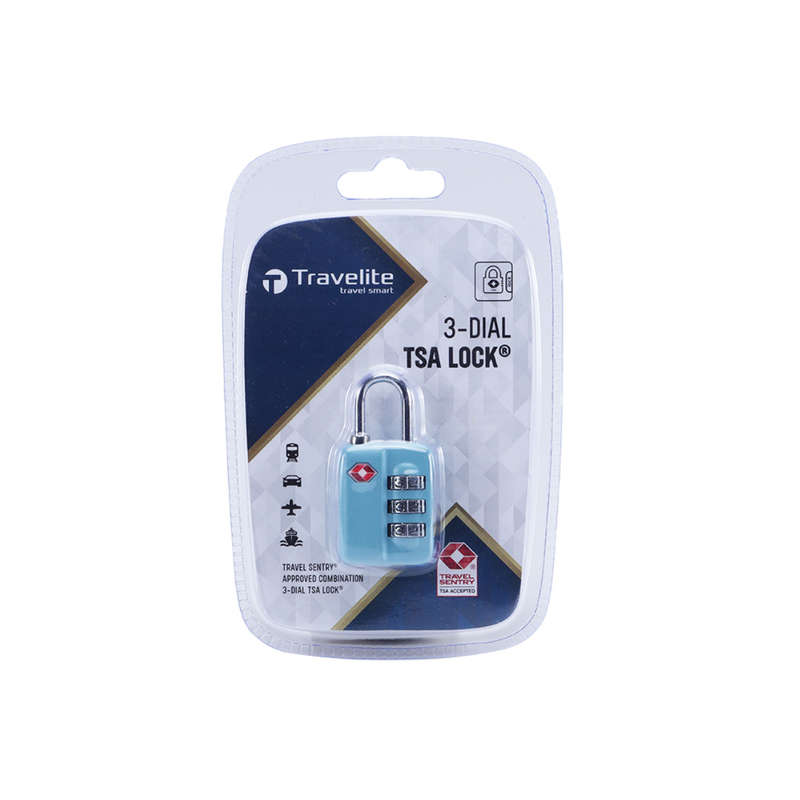Travelite  3 Dial Combination TSA Lock Light Blue