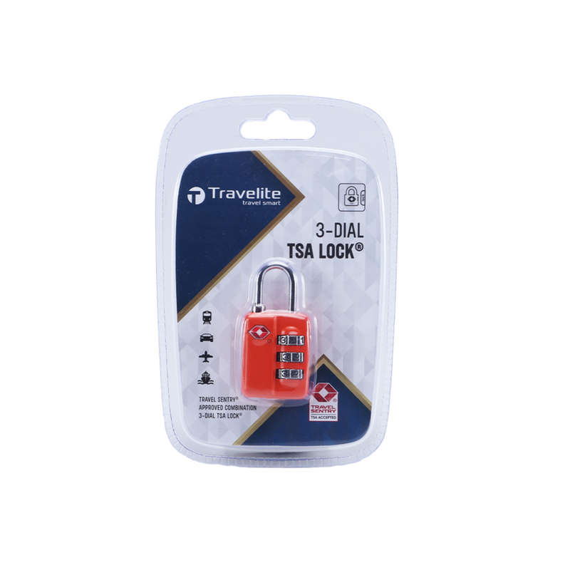 Travelite  3 Dial Combination TSA Lock Orange