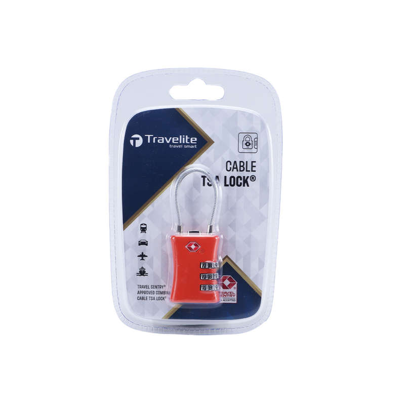 Travelite Cable 3 Dial Combination  TSA Lock Orange