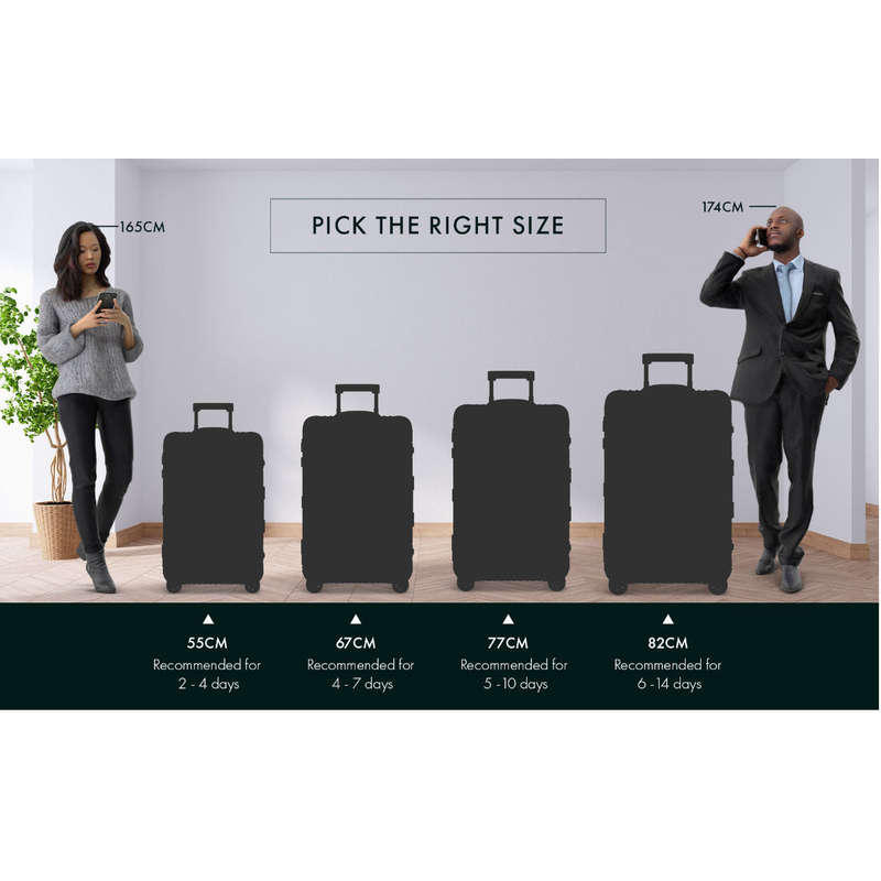 Travelite Alcatraz 78cm 4dw Check in Trolleycase Black