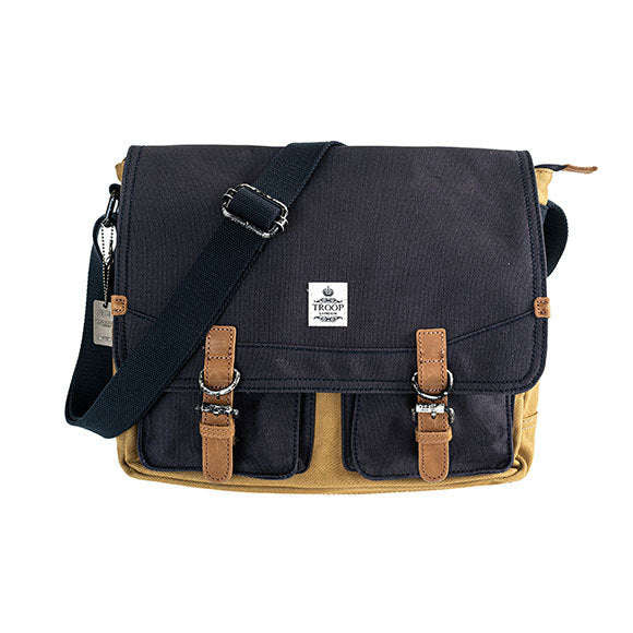 Troop Messenger Bag - Navy/Mustard