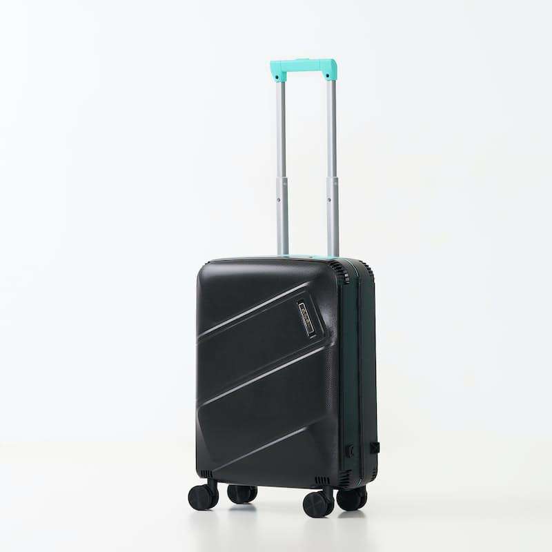 Evolution Premium 3-Piece Spinner Luggage Set with TSA Combination Lock Black with Mint