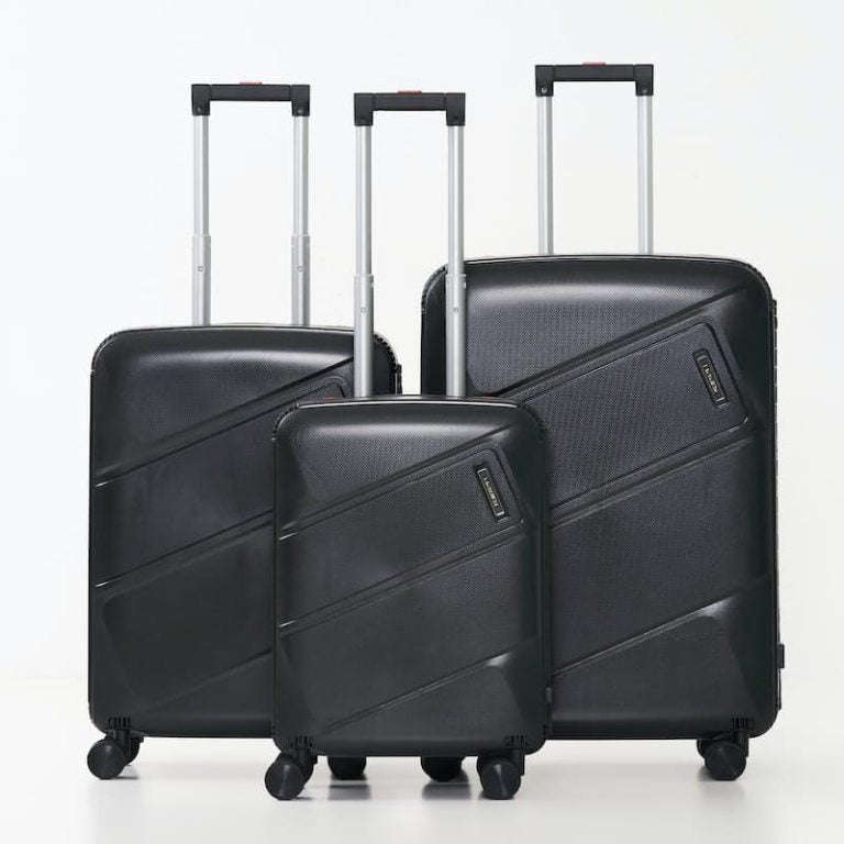 Evolution Premium 3-Piece Spinner Luggage Set with TSA Combination Lock Black
