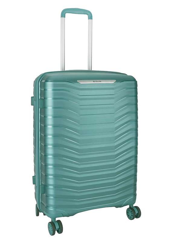 Cellini Aerotech Medium 4 Wheel Trolley Case Green