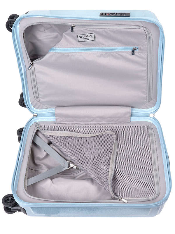 Cellini Compolite 4 Wheel Carry On Trolley Blue