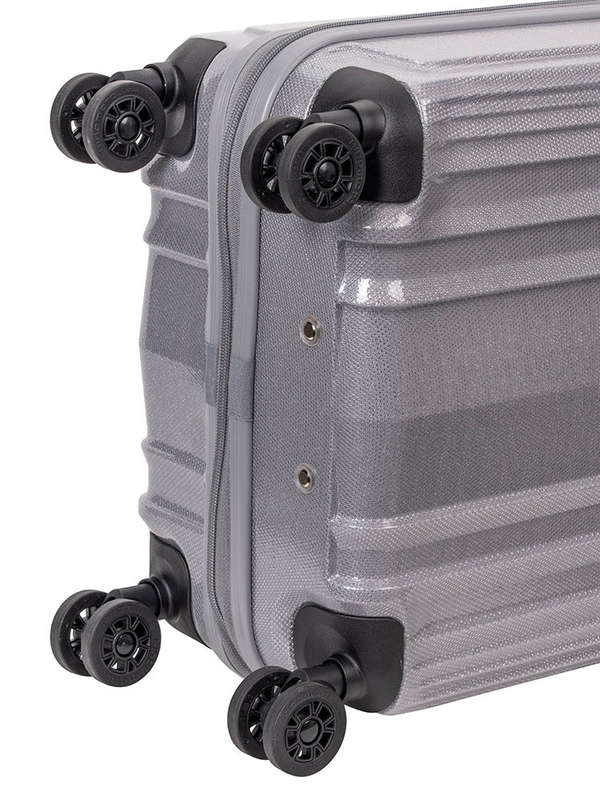 Cellini Compolite 4 Wheel Carry On Trolley Silver