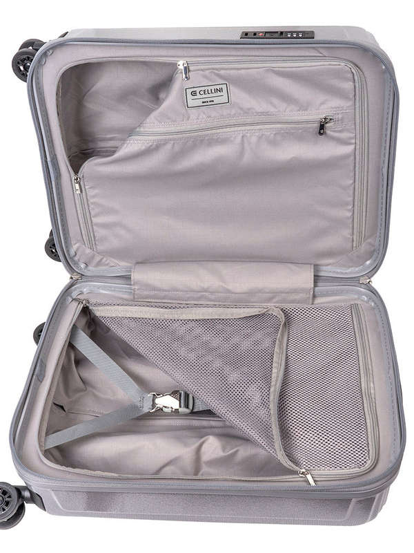 Cellini Compolite 4 Wheel Carry On Trolley Silver