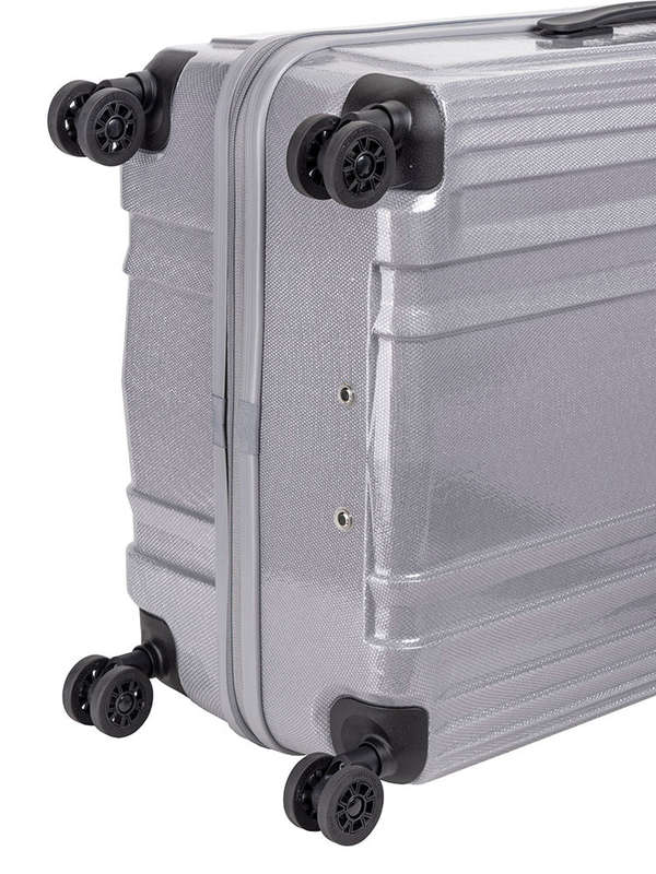 Cellini Compolite Large 4 Wheel Trolley Case Silver
