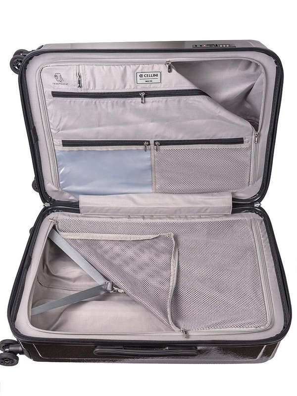 Cellini Compolite Medium 4 Wheel Trolley Case Black