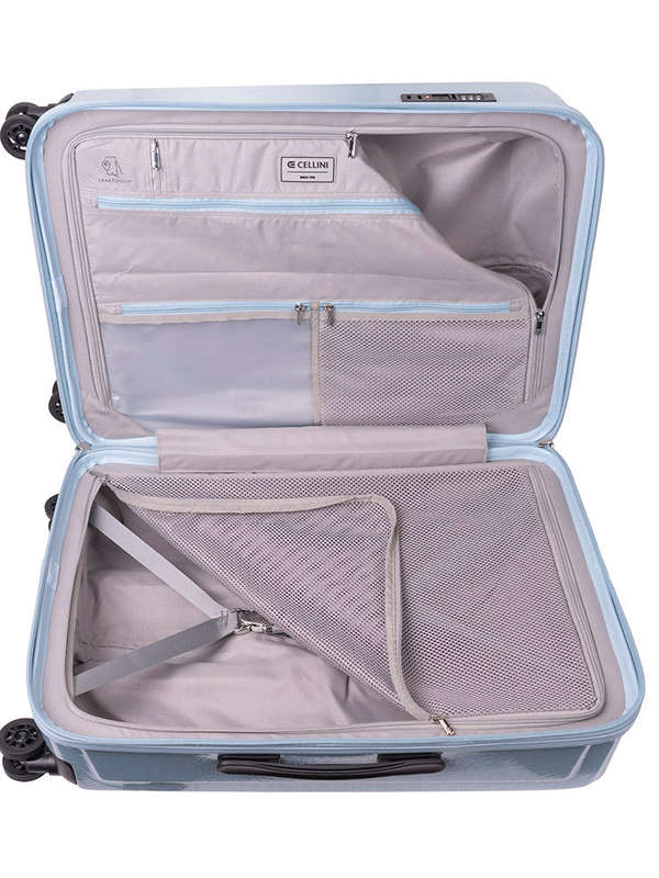 Cellini Compolite Medium 4 Wheel Trolley Case Blue