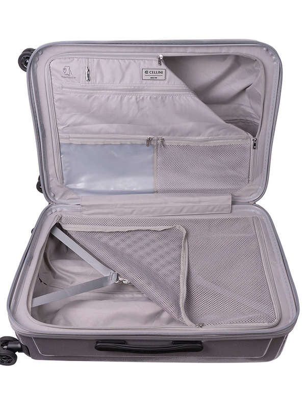 Cellini Compolite Medium 4 Wheel Trolley Case Silver
