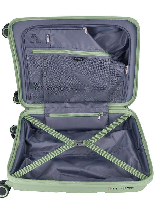 Cellini Cruze 55cm 4 Wheel Trolley Case Sage