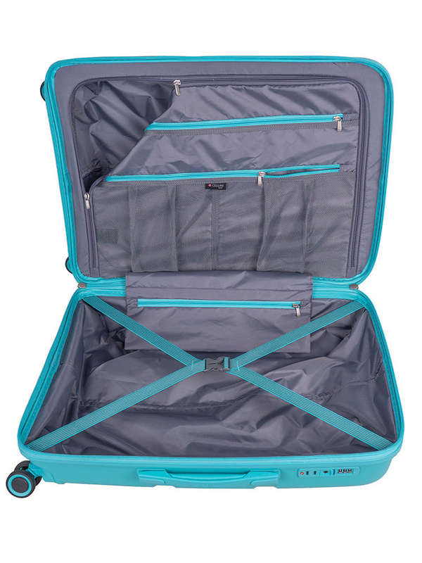 Cellini Cruze Medium 65cm 4 Wheel Trolley Case turquoise