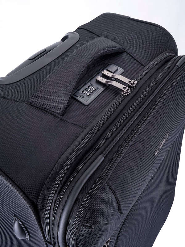 Voyager Istria Medium 4 Wheel Trolley Case Black
