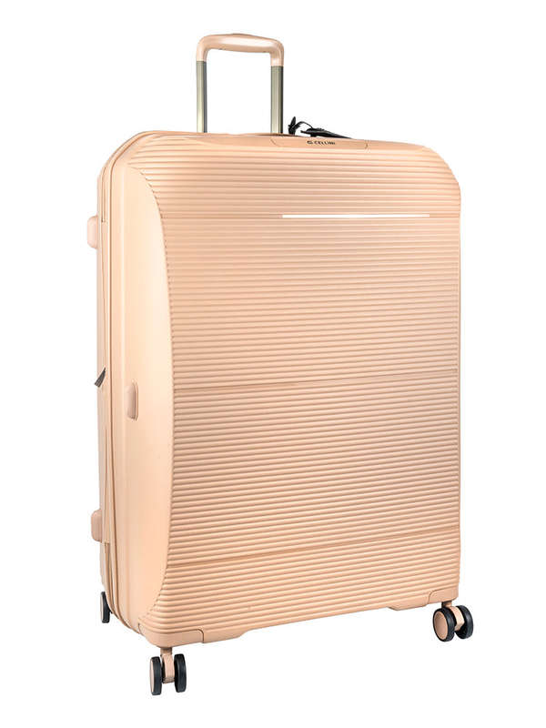 Cellini Qwest Large 4 Wheel Trolley Case Rock Brown