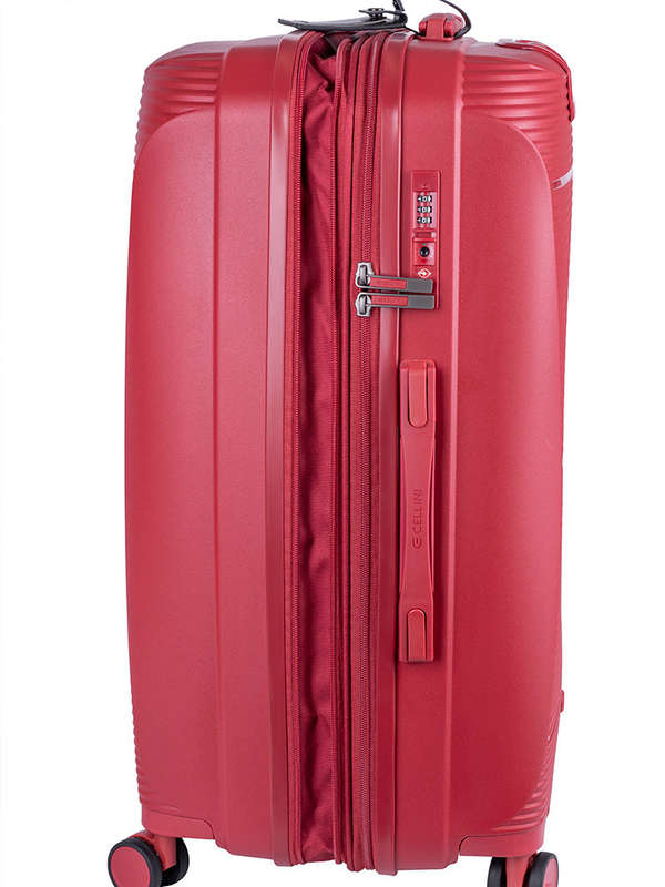 Cellini Qwest Medium 4 Wheel Trolley Case Red