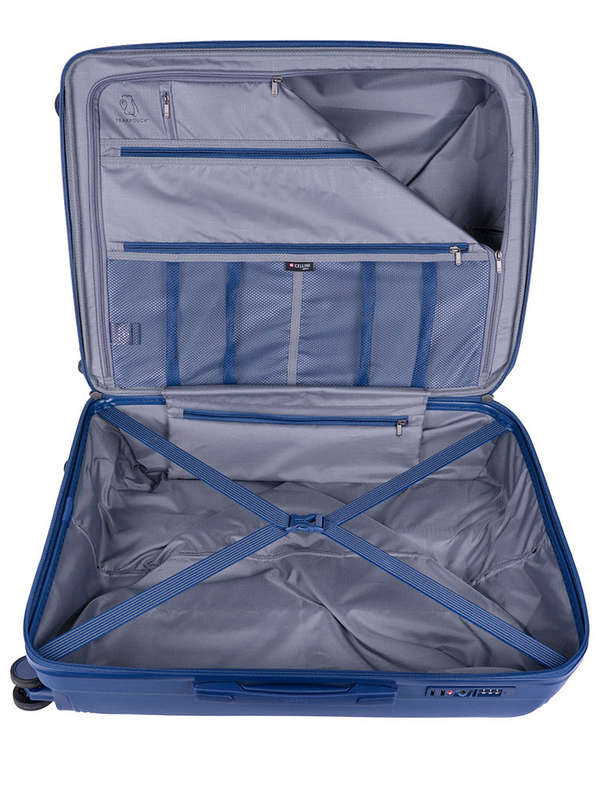 Cellini Qwest Medium 4 Wheel Trolley Case Navy