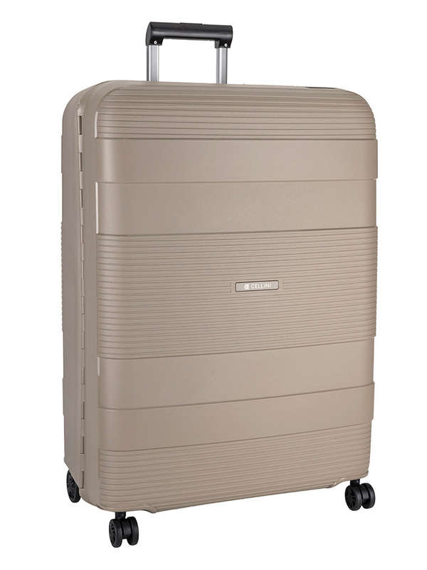 Cellini Safetech Large 75cm 4 Wheel Trolley Case Rock Brown