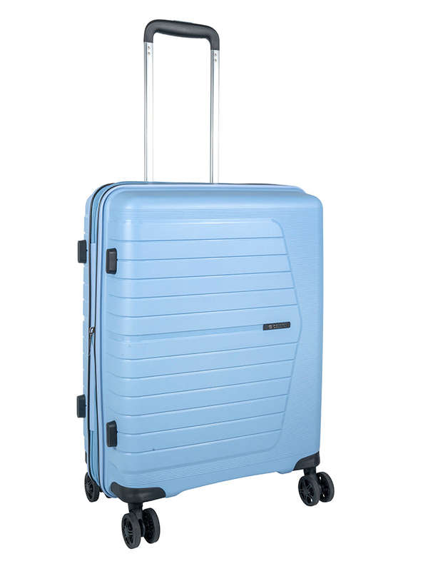 Cellini Starlite Medium 65cm 4 Wheel Trolley Case Chambray Blue