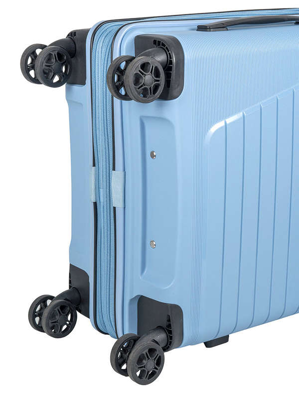 Cellini Starlite Medium 65cm 4 Wheel Trolley Case Chambray Blue