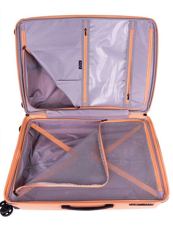 Cellini Starlite 4 Wheel Carry On 55cm Trolley Peach Fuzz