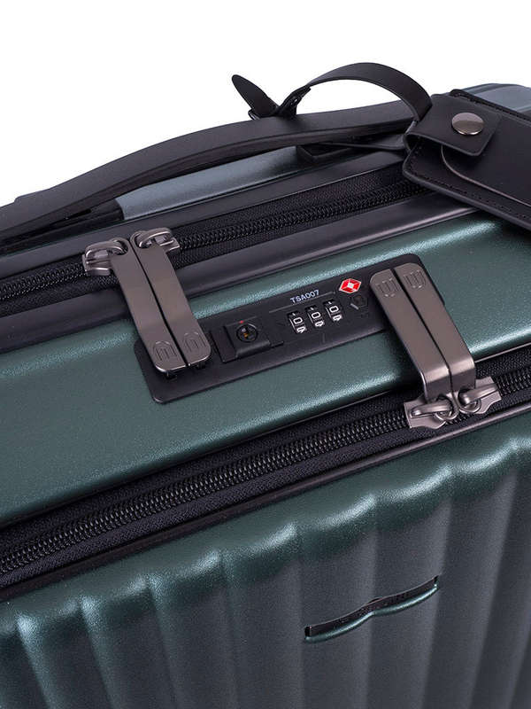 Cellini Tri Pak 4 Wheel Carry On Trolley Green