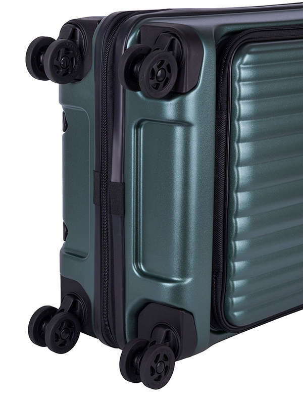 Cellini Tri Pak 4 Wheel Carry On Trolley Green