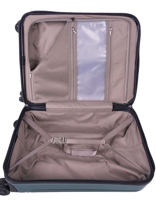 Cellini Tri Pak 4 Wheel Carry On Trolley Green
