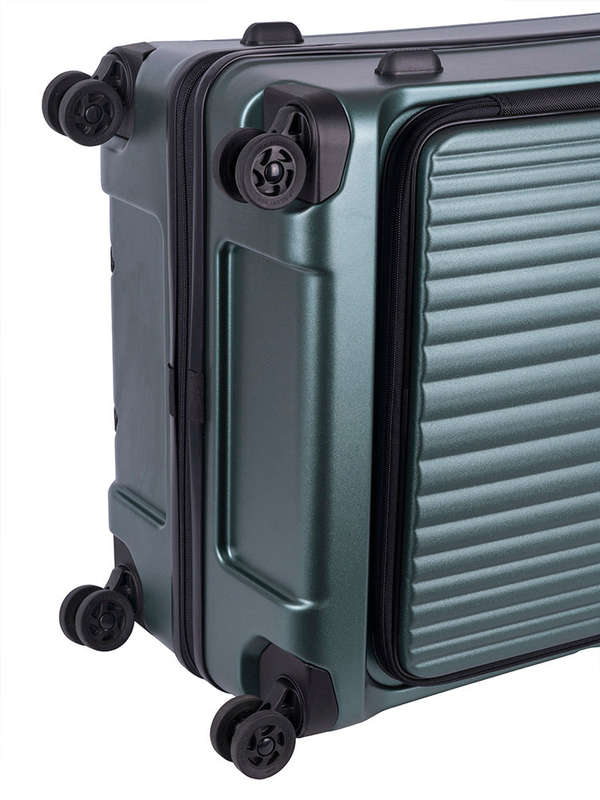 Cellini Tri Pak Large 4 Wheel Trolley Case Green
